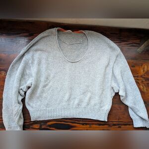 Free People Light Gray Cotton Sweater – Women’s Size S